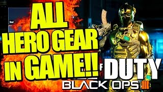 ALL HERO GEAR IN GAME! - Black Ops 3 Look At All Gold Specialist Gear Unlocked | Chaos