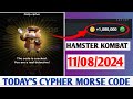 HAMSTER KOMBAT DAILY CYPHER CODES FOR TODAY 11/08/2024