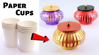 Amazing Paper Cup Storage Box | Paper cup craft ideas | Paper Cup DIY | How to make paper cup craft