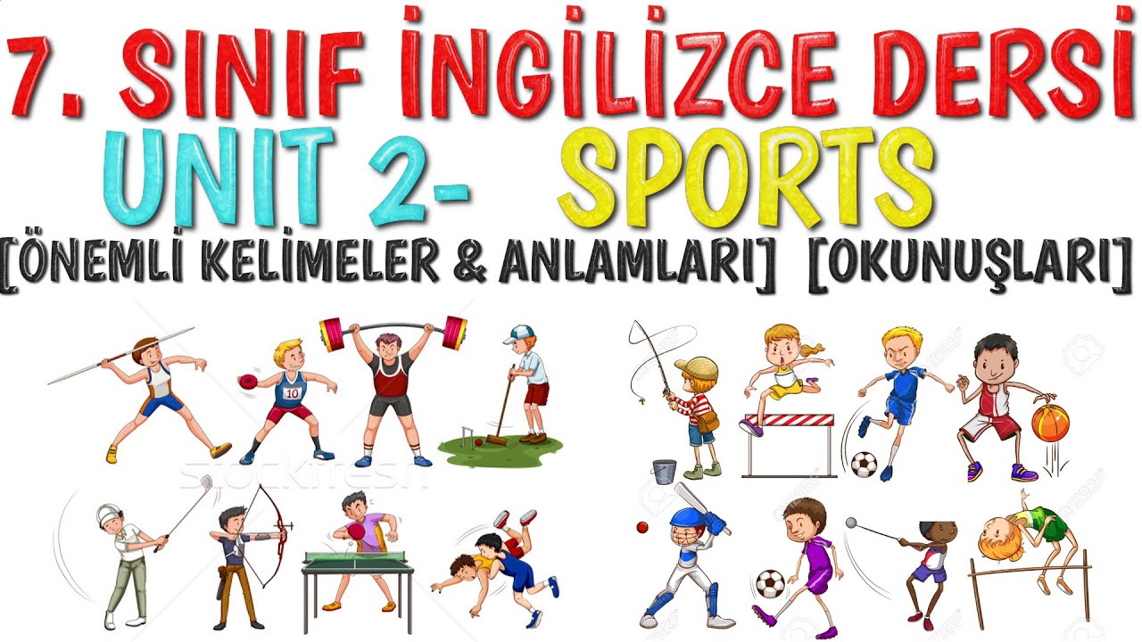 7. SINIF İNGİLİZCE DERSİ 2. ÜNİTE SPORTS [ÖNEMLİ KELİMELER & ANLAMLARI ...