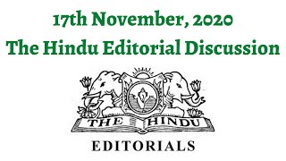 17th November 2020 - The Hindu Editorial Discussion (Women Labor Stats, Technology \u0026 Industry) UPSC