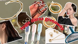 huge daraz shopping haul with giveaway/ daraz unboxing haul/ daraz shopping