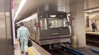 Osaka metro谷町線22系11編成八尾南行き発車シーン