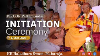 Initiation Ceremony || Hindi || HH Haladhar Swami Maharaj || 17 Oct 2024 || ISKCON PATTAMUNDAI