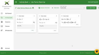 Create a New Activity in Graspable Math