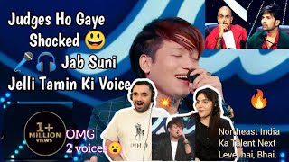 Jeli Tamin singing  from Arunachal Pradesh | Indian Idol Audition | Male \u0026 Female Voice | Reaction