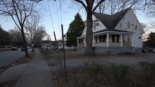 Winter Walk Through Historic American Neighborhood | Nature Sounds for Sleep and Study