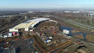 Drone opname: Voorgang bouwproces Mechelen