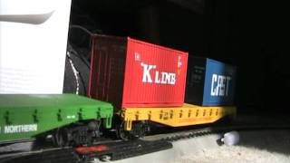 NR85 with NR26 and AC4400 model trains.