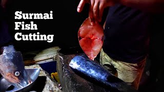 Surmai Fish Cutting amazing skills |  Chiplun Konkan Vlog | Seer Fish Cutting In India