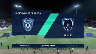 FIFA 22 | Sporting Club De Bastia vs Paris FC - Ligue 2 BKT  | Full Gameplay