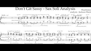 'Don't Git Sassy' Sax Soli - Analysis