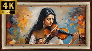 Violinist Art Painting | 1-Hour Framed 4K Artwork | Elegant Harmony | Art Corner Screens