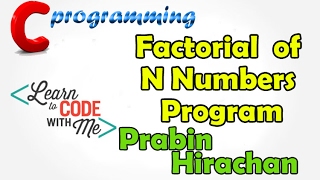 C Programming Tutorial #9, Factorial program in c