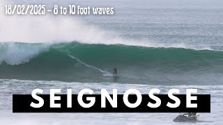 8 to 10 Foot Waves South West France - 18/02/2025 #surfing #raw #hossegor #barrelsurf