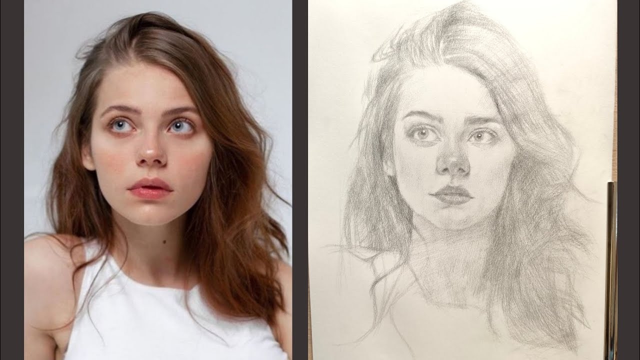 Real Time Pencil Portrait Drawing Step By Step Portrait Sketch