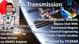 ISS Transmission-astronaut Koichi Wakata-space chat Raleigh/North Carolina,USA 26.Jan.2023 17:31UTC