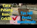 Tutorial anyaman - Memasang kunci klik pd tas jali #anyaman #tutorial #tasanyamanplastik #cara