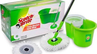 Unboxing and review of Scotch brite twin bucket spin mop