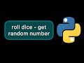 How to generate a random number between 1 and 6 in python #Shorts