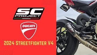 2024 Ducati Streetfighter V4 gets SC Project CRT Exhaust! (OFT stage 2 Flash)