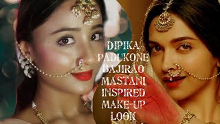 Dipika Padukone inspired look|Bajirao Mastani make-up look| royal queen look step by step