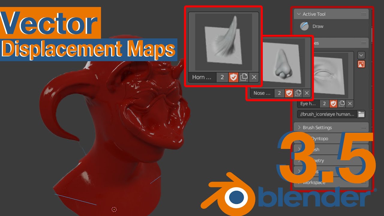 Vector Displacement Maps In Blender 3.5 : How To Use + Make Your Own ...