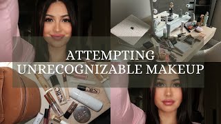 ATTEMPTING UNRECOGNIZABLE MAKEUP | full glam in depth makeup tutorial