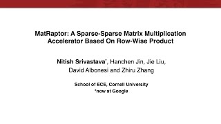 [MICRO'20] MatRaptor: A Sparse-Sparse Matrix Multiplication Accelerator Based on Row-Wise Product