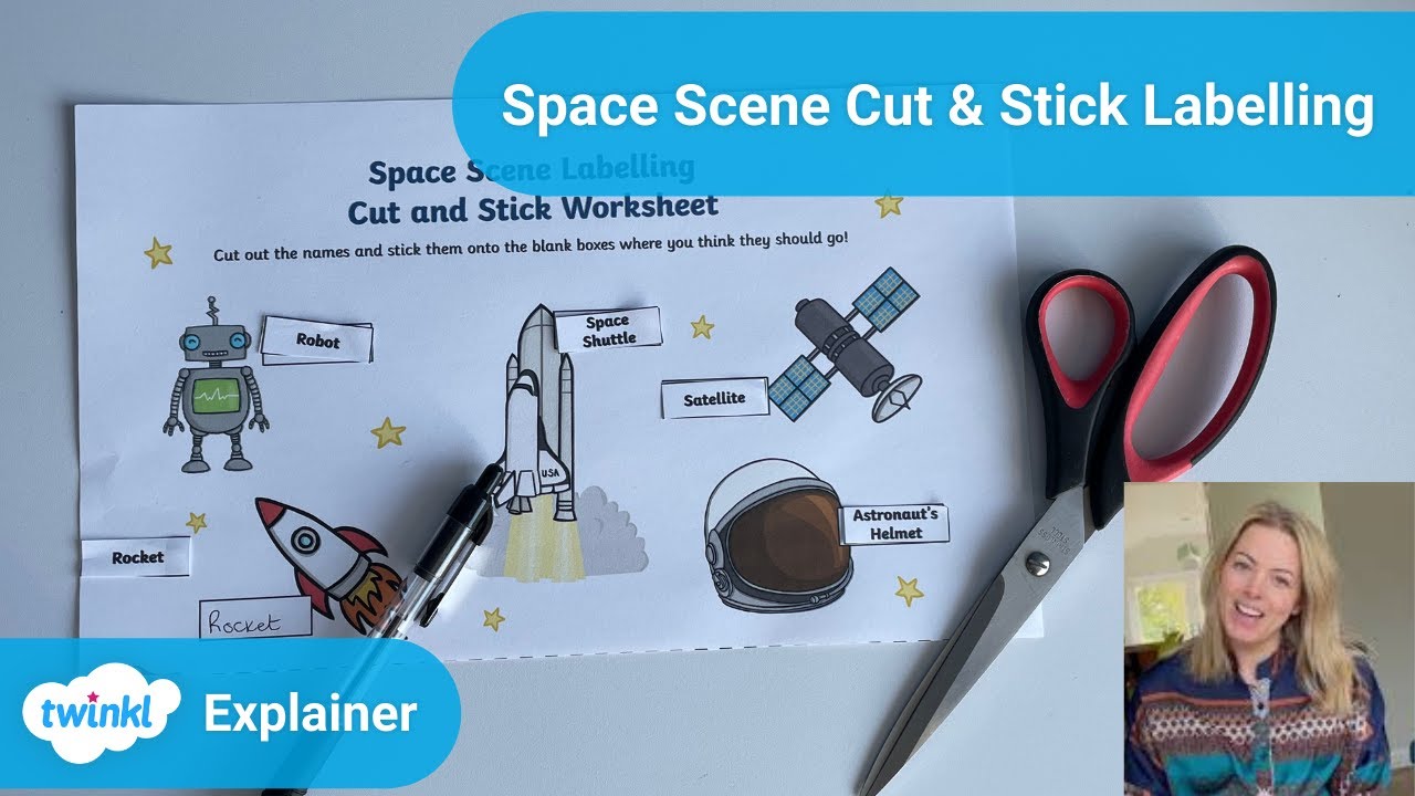 Space Scene Labelling Worksheet Youtube