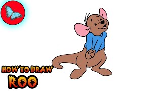 How To Draw Roo From Winnie The Pooh | Drawing Animals