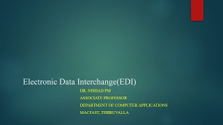 Electronic Data Interchange ( EDI) - Malayalam