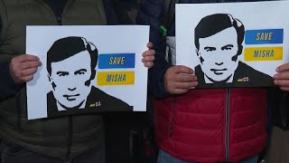 Protesters demand release of Georgia's ex-president Saakashvili on health grounds