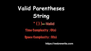 Valid Parenthesis String | LeetCode 678 | Programming Tutorials