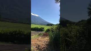 晴天絶景の羊蹄山　名水の郷京極道の駅、ふきだし公園展望台の奥にあるビュースポットより