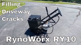 Filling Driveway Cracks W/ The RynoWorx RY10 Crack Filler
