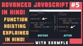 Hoisting in JavaScript in Hindi | Function Hoisting in JavaScript in Hindi