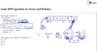 GATE 2019 Question on Array and Pointers Part-2 | GATE | COMPUTER SCIENCE ENGINEERING