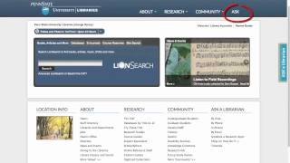 Ask A Librarian Online Service