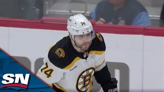 Bruins' Jake DeBrusk Steals And Scores vs Red Wings