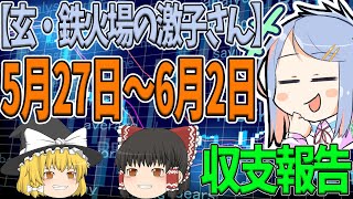 【5月27日～6月2日】FXツール玄・鉄火場の激子さん収支報告【ゆっくりFXのEA検証】