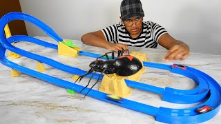 Speed Past The Fangs And Blow Up The Black Widow, Adventure Force Spider Smash Motorized Track