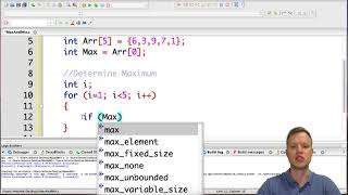 28. C Programming - Max and Min Values in Array