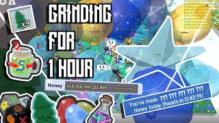 Grinding For 1 Hour Straight And Here is The Result... | Bee Swarm Simulator Boost