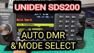 UNIDEN SDS200 CHANGE MODE -AUTO SELECT DMR