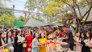 Choáng Ngợp Cảnh Đông Kín Tại Hội Chùa Bắc Nga Lợn Quay Chặt Tại Chỗ Siêu Hấp Dẫn Thai Lạng Sơn