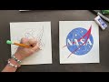 how to draw the nasa logo