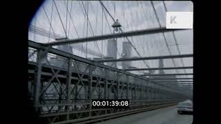 1970s POV Driving On Brooklyn Bridge, 35mm