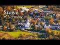 [4K] 🇺🇸 Fall Foliage in Stowe, Vermont | A Scenic New England Road Trip🍁🍂 Oct. 2024