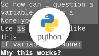 How to "test" NoneType in python?